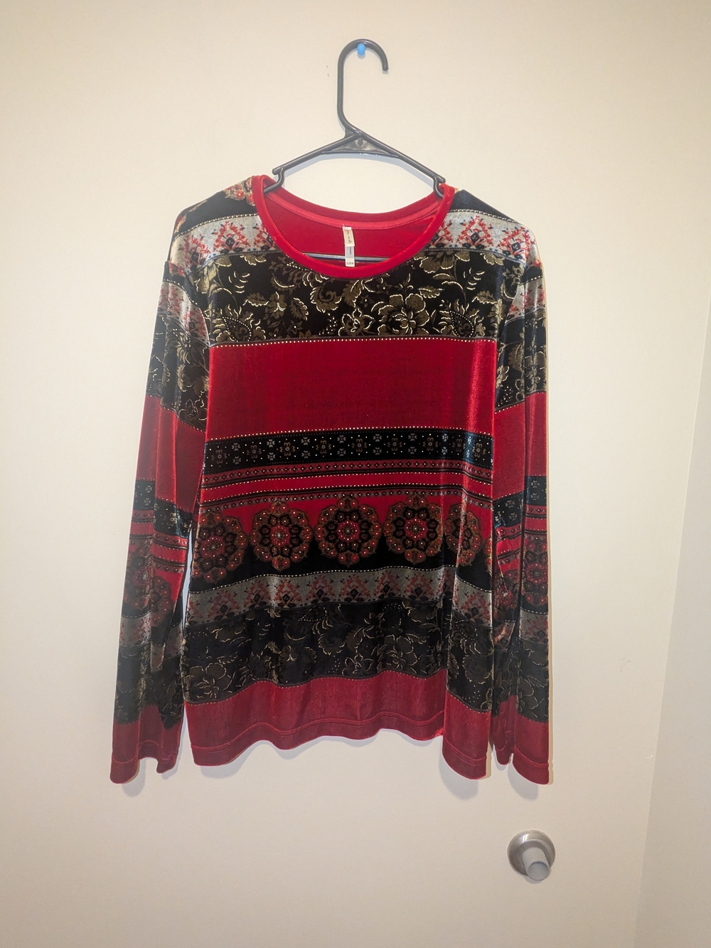 Vintage Bohemian Velvety Top
